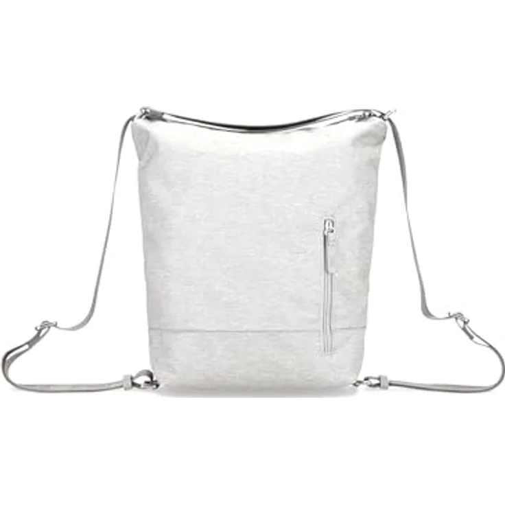 Jost Bergen Umhängetasche 26 cm, wandelbare 2in1 Rucksack-Tasche aus robustem Polyester, grau Damen – Bild 4