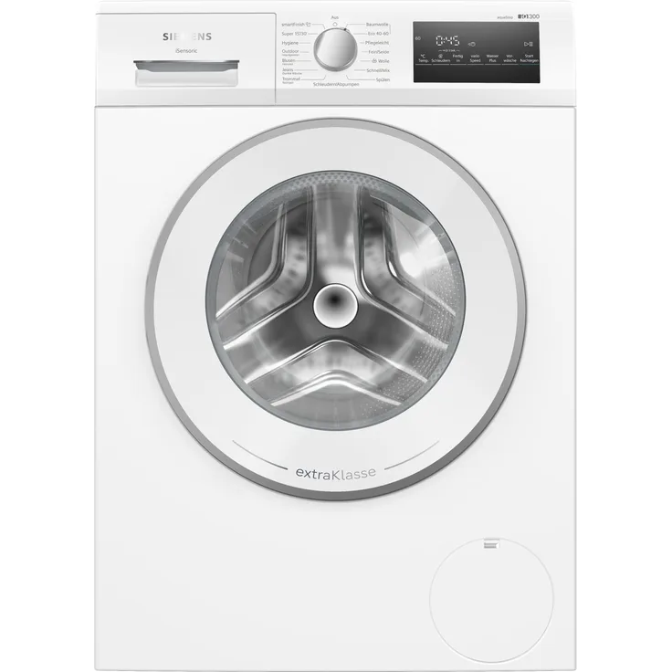 Siemens Extraklasse WM14N29E, Frontlader Waschmaschine mit 8 kg Fassungsvermögen, max. 1400 U/min, iQdrive Motor und smartFinish-Programm zur Faltenreduzierung