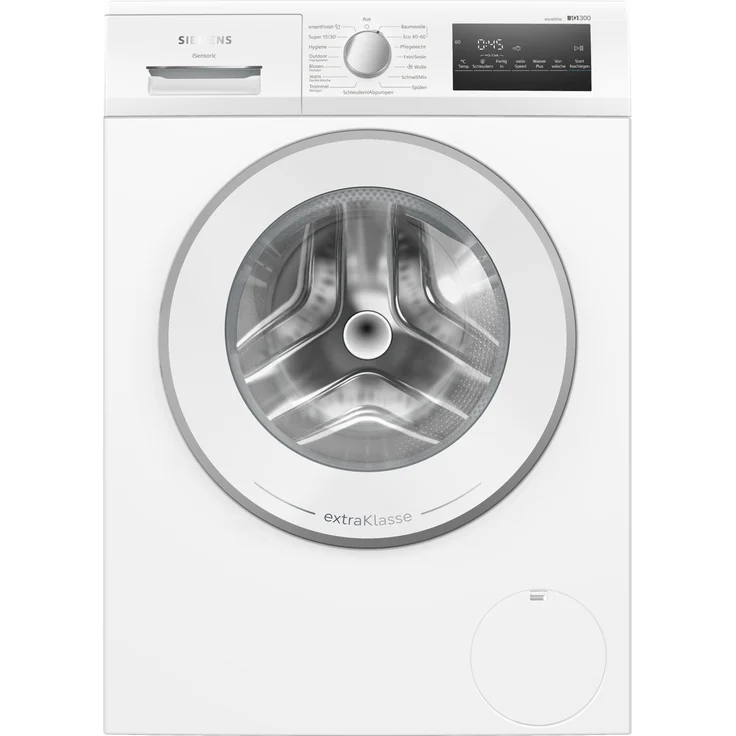 Siemens Extraklasse WM14N29E, Frontlader Waschmaschine mit 8 kg Fassungsvermögen, max. 1400 U/min, iQdrive Motor und smartFinish-Programm zur Faltenreduzierung