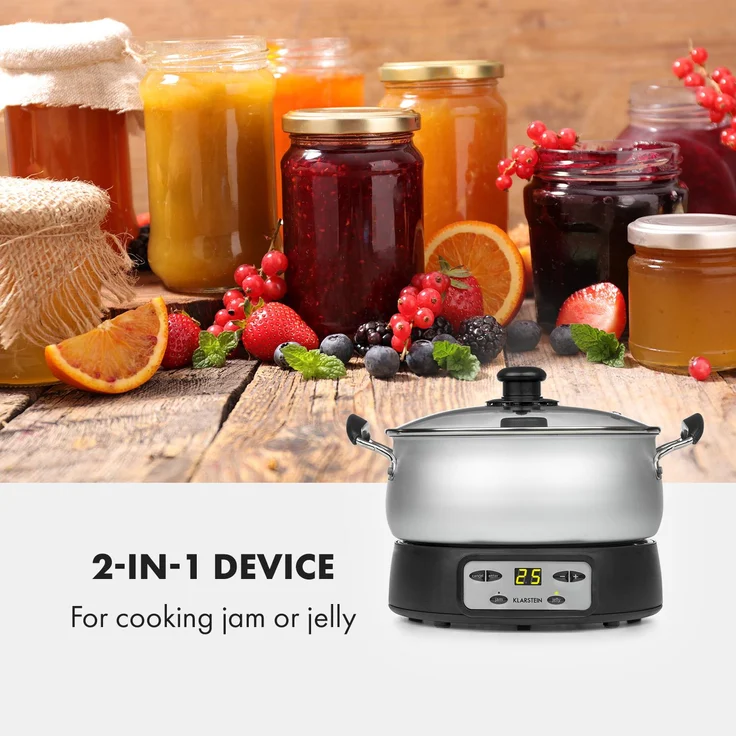 Jam Session Marmeladen- und Geleekocher 1000W 2 Automatikprogramme – Bild 3
