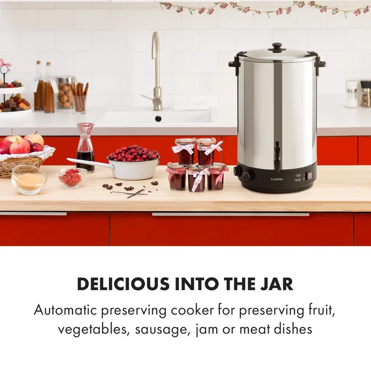 KonfiStar Einkochautomat Getränkespender 2500W 110°C 120min Edelstahl 50 Ltr – Bild 2