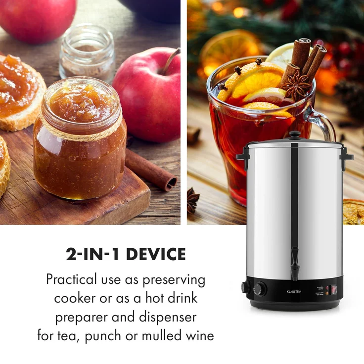 KonfiStar Einkochautomat Getränkespender 2500W 110°C 120min Edelstahl 50 Ltr – Bild 7