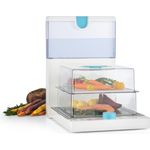 Klarstein Steam Spa Dampfgarer, 1500 W ,Timer 60 min, weiss, 2 Garbehälter