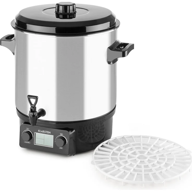 Biggie Einkochautomat Edelstahl 27 Liter 2000W Timer 27 Ltr digital silber – Bild 5