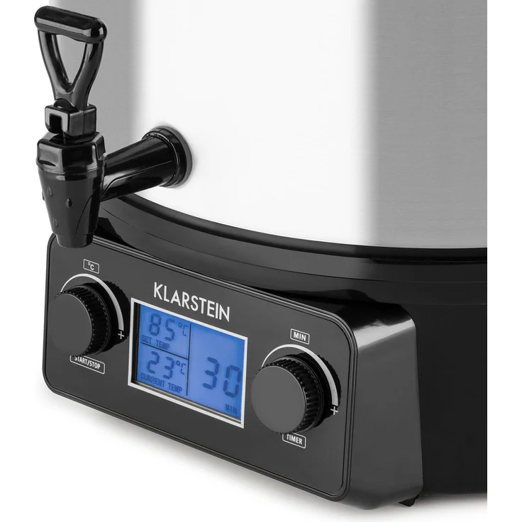 Biggie Einkochautomat Edelstahl 27 Liter 2000W Timer 27 Ltr digital silber – Bild 4