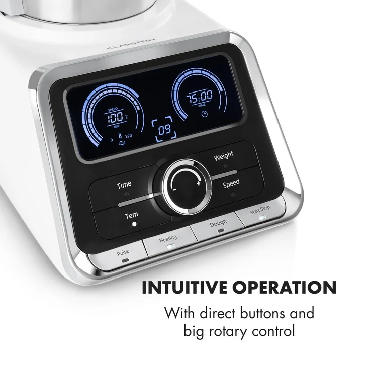 Klarstein GrandPrix Küchenmaschine, 500W-1000 W 2,5 L Edelstahl-Rührschüssel – Bild 10