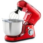 Klarstein Bella Pico 2G Küchenmaschine, 1200 W, 1,6 PS, 6 Stufen, 5 Liter, rot