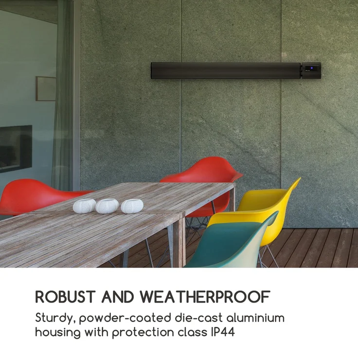 Blum CosmicBeam Plus XXL IR-Heizstrahler 3000W IP44 Fernbedienung weiß Schwarz, Heizstrahler – Bild 7