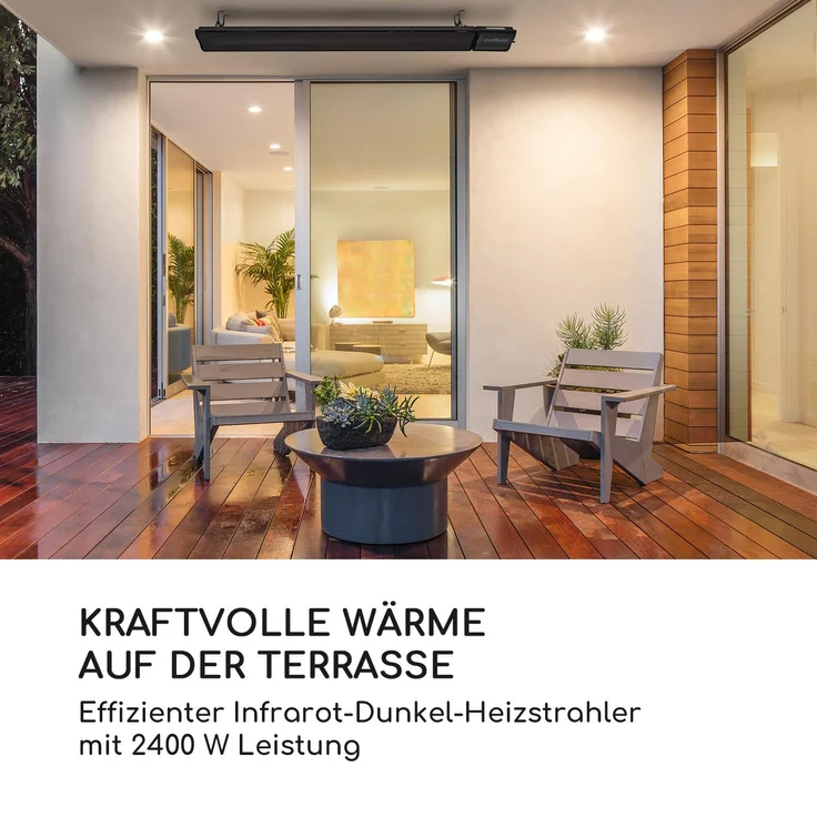 Blum CosmicBeam Plus Infrarot-Heizstrahler 2400W IP24 Fernbedienung schwarz, Heizstrahler – Bild 2