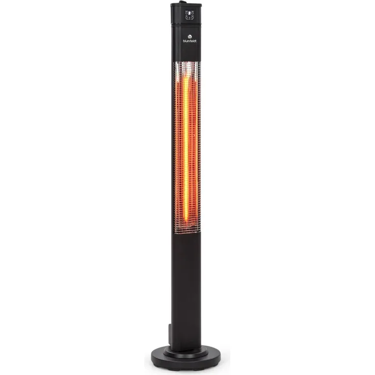 Blum Heat Guru Plus Heizstrahler 2000 W 3 Heizstufen Fernbedienung silber Schwarz, Heizstrahler