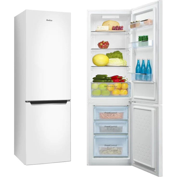 Amica KGCL 387 150 W Kühl-Gefrierkombination, freistehend, weiß, LED, Lagerzeit bei Störung 19h, Breite 54 cm – Bild 2