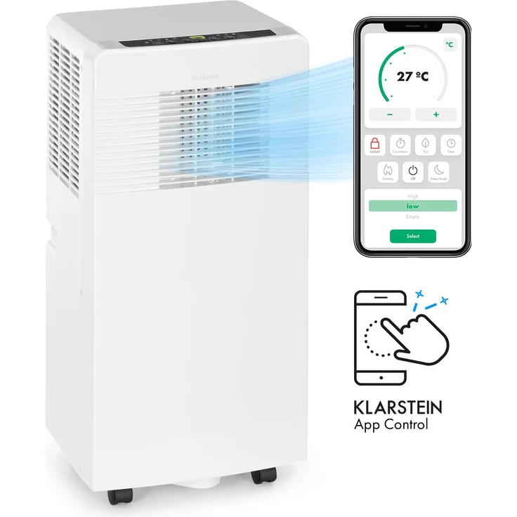 Klarstein Iceblock Ecosmart 9 Klimaanlage 3-in-1 9000 BTU App Steuerung Fernbedienung weiß Weiß, 7.000 BTU (10034656) – Bild 1