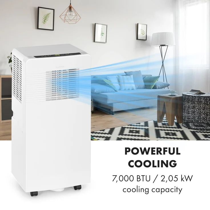 Klarstein Iceblock Ecosmart 9 Klimaanlage 3-in-1 9000 BTU App Steuerung Fernbedienung weiß Weiß, 7.000 BTU (10034656) – Bild 4