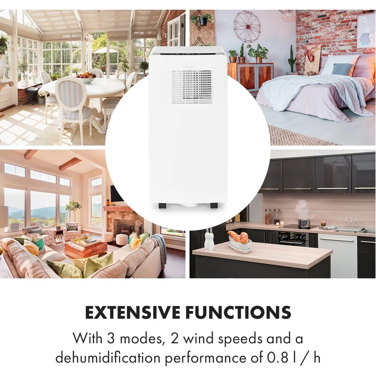 Klarstein Iceblock Ecosmart 9 Klimaanlage 3-in-1 9000 BTU App Steuerung Fernbedienung weiß Weiß, 7.000 BTU (10034656) – Bild 8