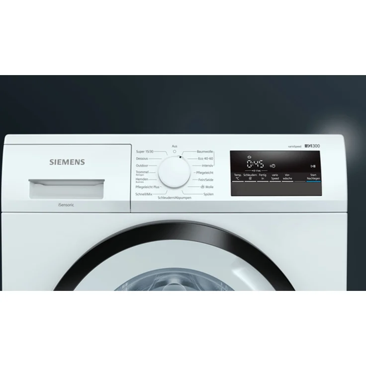 Siemens iQ300 WM14N122, Frontlader-Waschmaschine, D, Fassungsvermögen 7 kg, Standgerät, Breite 59,8 cm, Komfortverschluss, Nachlegefunktion – Bild 13
