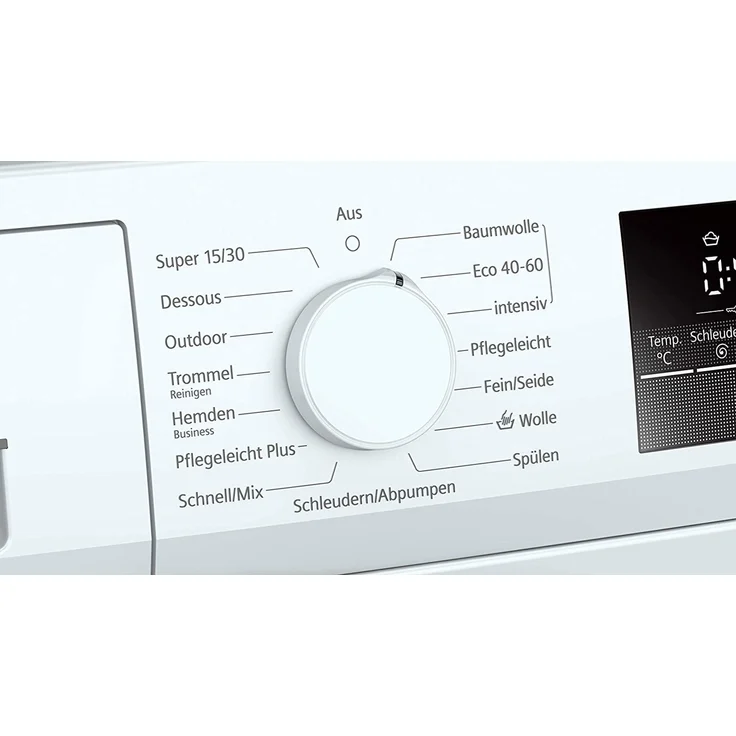 Siemens iQ300 WM14N122, Frontlader-Waschmaschine, D, Fassungsvermögen 7 kg, Standgerät, Breite 59,8 cm, Komfortverschluss, Nachlegefunktion – Bild 7