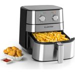 Klarstein AeroVital Heißluftfritteuse 1700W 5,4 Liter Timer Edelstahl silber