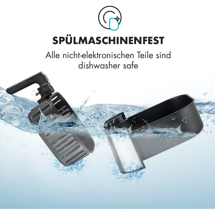 Klarstein Aero Vital deluxe Heißluftfritteuse 1700W 5,4 Liter Edelstahl silber – Bild 8