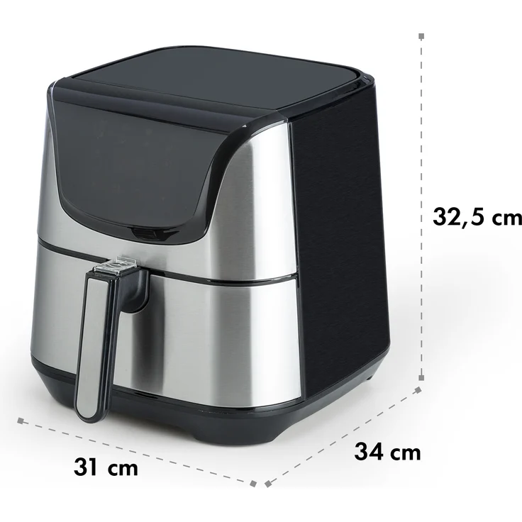 Klarstein Aero Vital deluxe Heißluftfritteuse 1700W 5,4 Liter Edelstahl silber – Bild 10