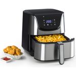 Klarstein Aero Vital deluxe Heißluftfritteuse 1700W 5,4 Liter Edelstahl silber