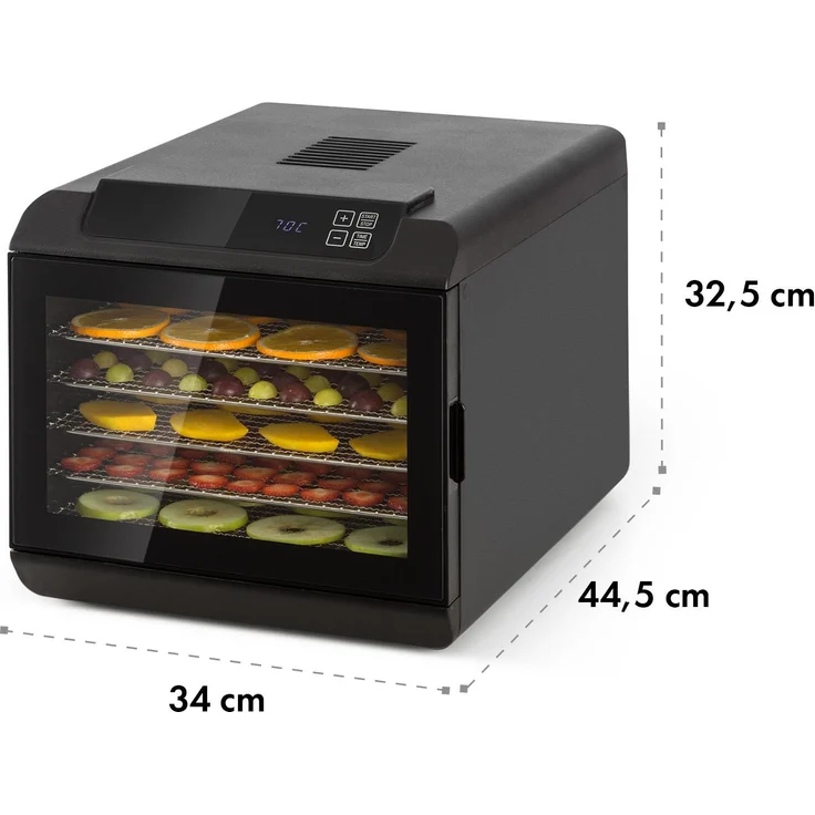 Klarstein Arizona Jerky Dörrautomat 500W 35-70°C digitales Touch-Display schwarz – Bild 9