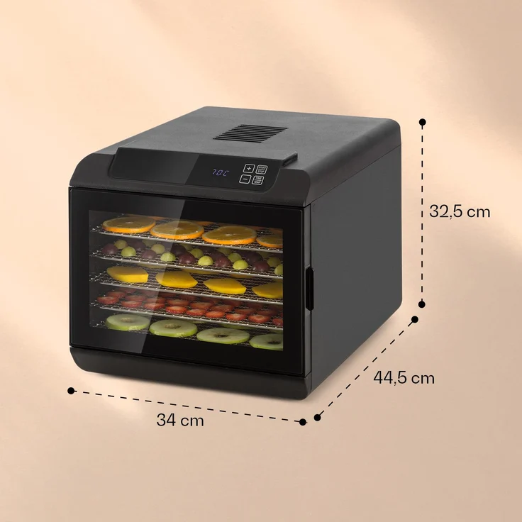 Klarstein Arizona Jerky Dörrautomat 500W 35-70°C digitales Touch-Display schwarz – Bild 6