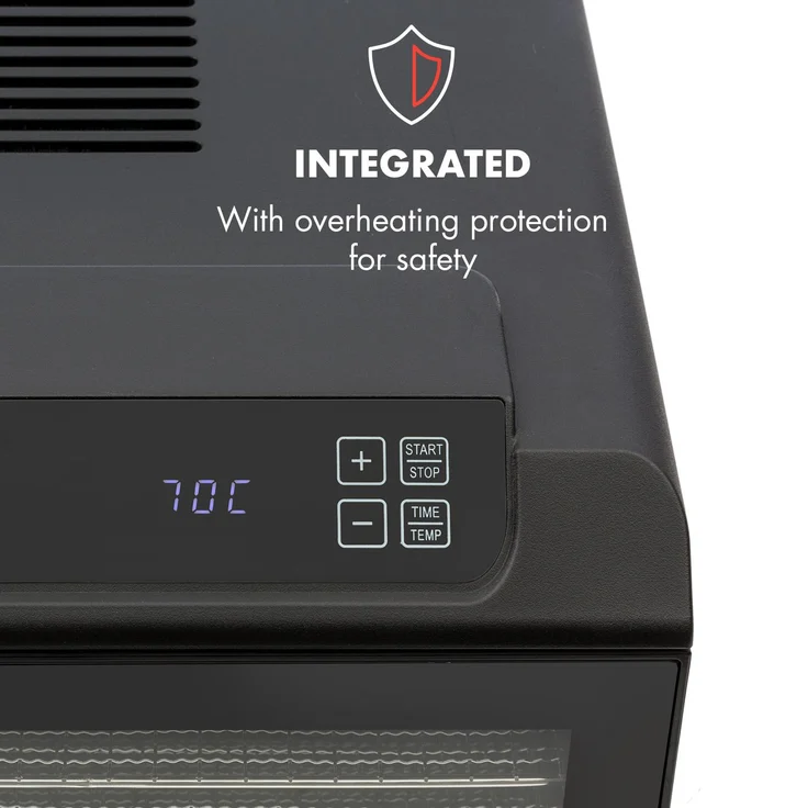 Klarstein Arizona Jerky Dörrautomat 500W 35-70°C digitales Touch-Display schwarz – Bild 7