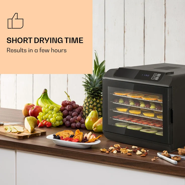 Klarstein Arizona Jerky Dörrautomat 500W 35-70°C digitales Touch-Display schwarz – Bild 2