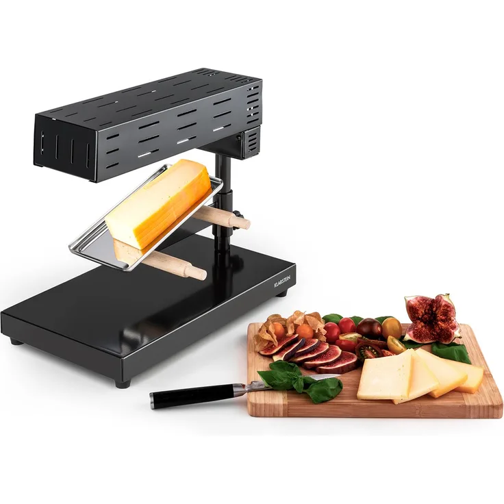 Klarstein Appenzell 2G traditioneller Raclette Grill 600 Watt Standgerät schwarz