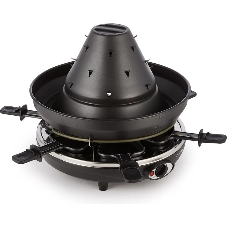 Klarstein Taste Volcano Tartarengrill Raclettegrill 1500 Watt 6 Personen schwarz – Bild 4