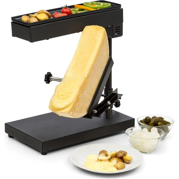 Klarstein Appenzell Peak Raclette mit Grill 1000 Watt Thermostatschalter schwarz