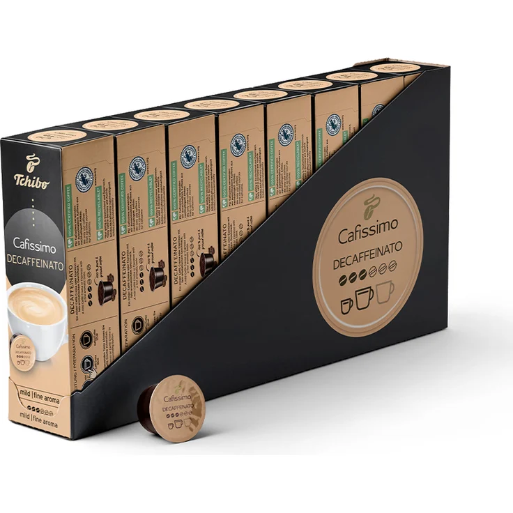 Tchibo Cafissimo Caffè Crema entkoffeiniert Kapseln, 80 Stück (8 x 10 Kapseln) – Bild 1