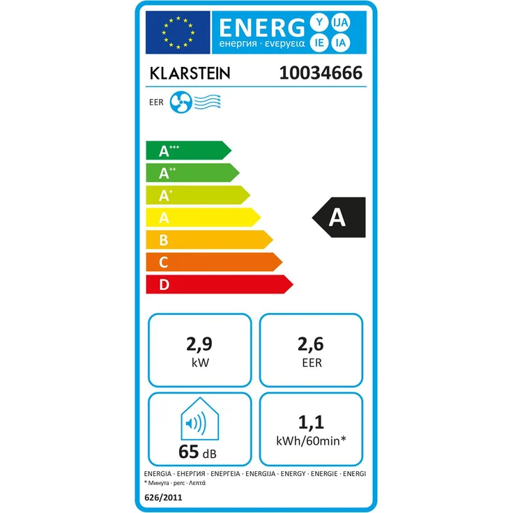 Klarstein Kraftwerk Smart 10K mobile Klimaanlage 10.000 BTU, 2,9 kW App-Steuerung Fernbedienung weiß (10034666) – Bild 2