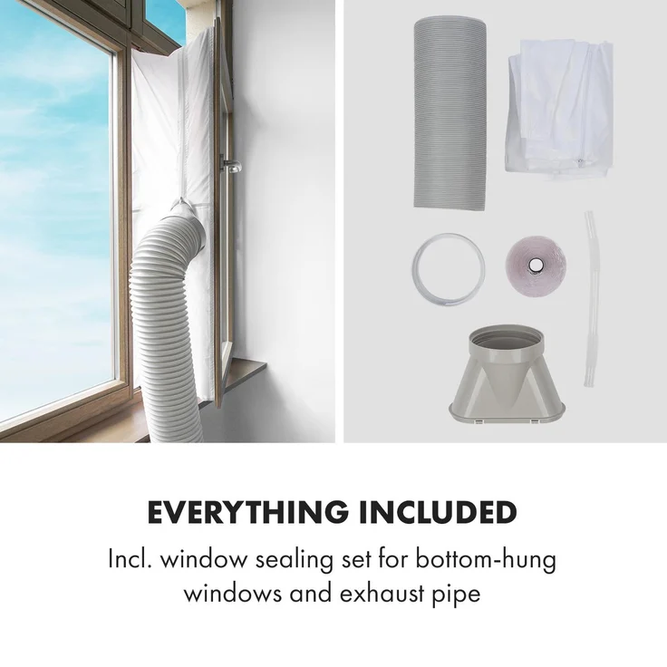 Klarstein Kraftwerk Smart 12K mobile Klimaanlage 12.000 BTU, 3,5 kW App-Steuerung Fernbedienung weiß (10034664) – Bild 9