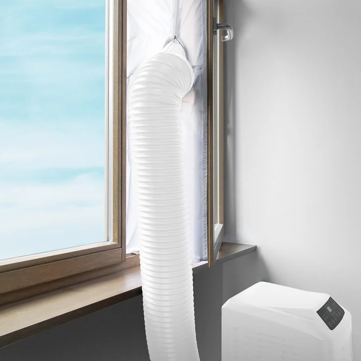 Klarstein Fensterabdichtungs-Set 3,9 m Reißverschluss Klettband weiß – Bild 2