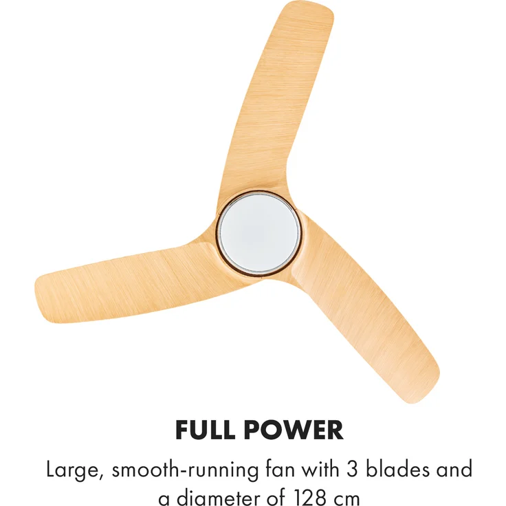 Klarstein Silent Service Deckenventilator Ø: 128 cm, Leistung: 25 Watt Holzoptik braun – Bild 7