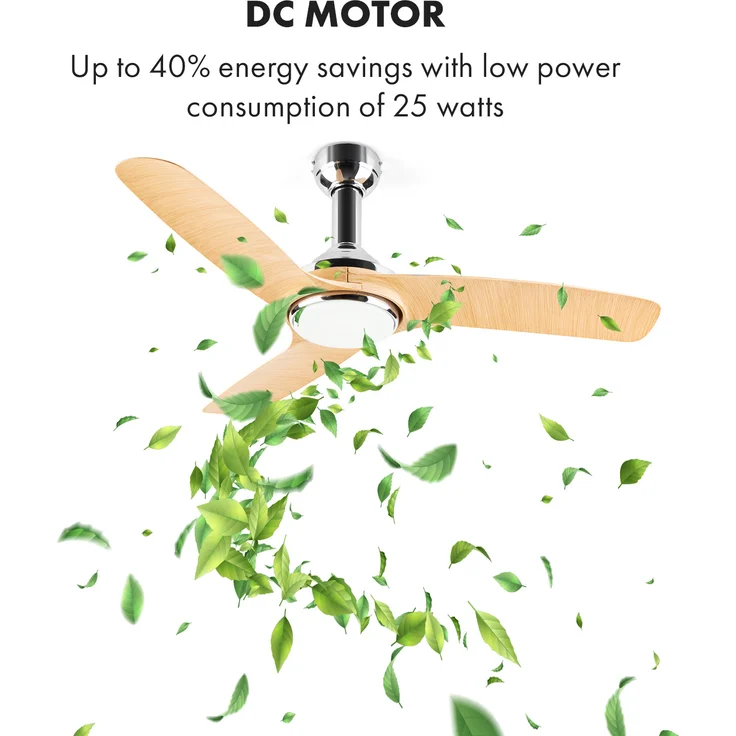 Klarstein Silent Service Deckenventilator Ø: 128 cm, Leistung: 25 Watt Holzoptik braun – Bild 3