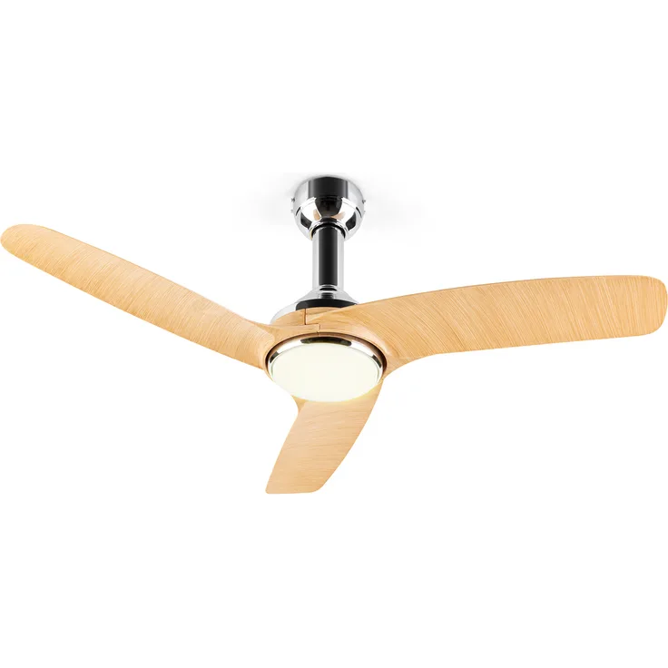 Klarstein Silent Service Deckenventilator Ø: 128 cm, Leistung: 25 Watt Holzoptik braun