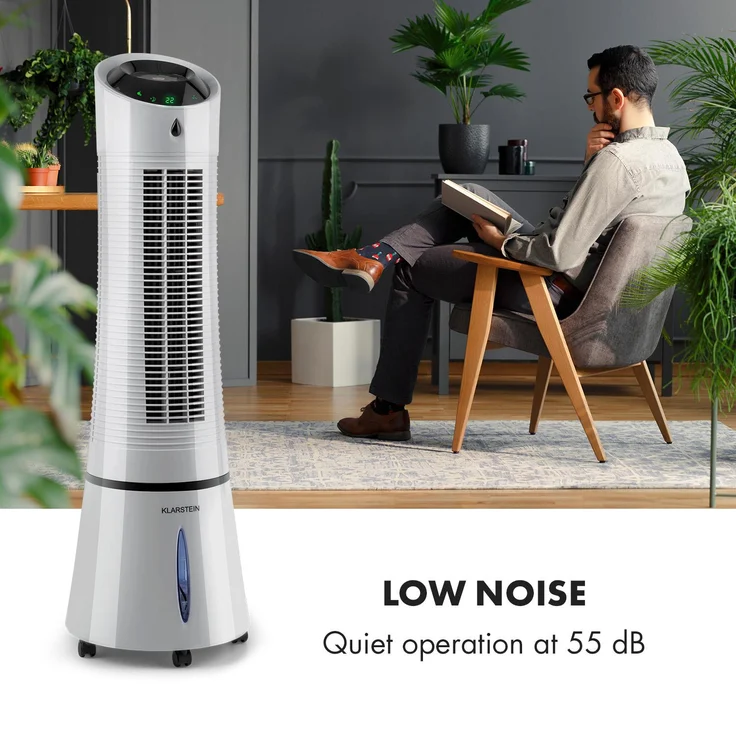 Klarstein Skyscraper Ice 4-in-1 Ventilator Luftkühler Luftbefeuchter 6 l |  30 W | Fernbedienung – Bild 6