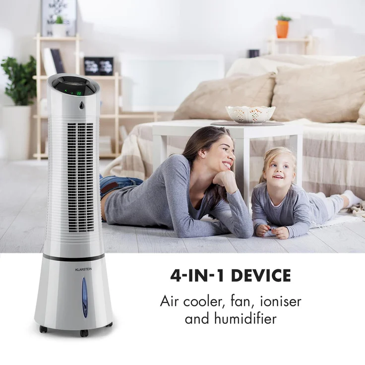 Klarstein Skyscraper Ice 4-in-1 Ventilator Luftkühler Luftbefeuchter 6 l |  30 W | Fernbedienung – Bild 2