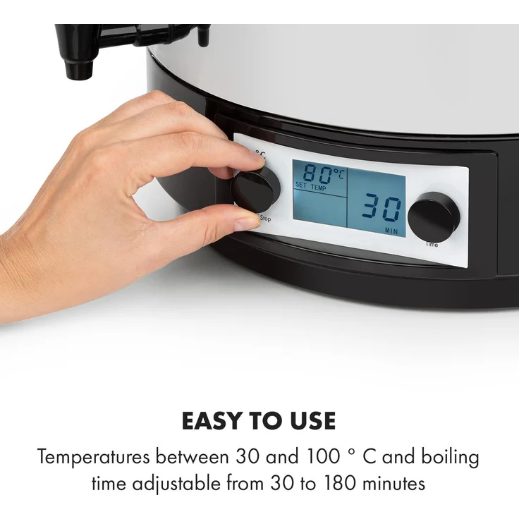 KonfiStar Digital Einkochautomat Getränkespender 2500W 100°C 180min Edelstahl 40 Ltr – Bild 4