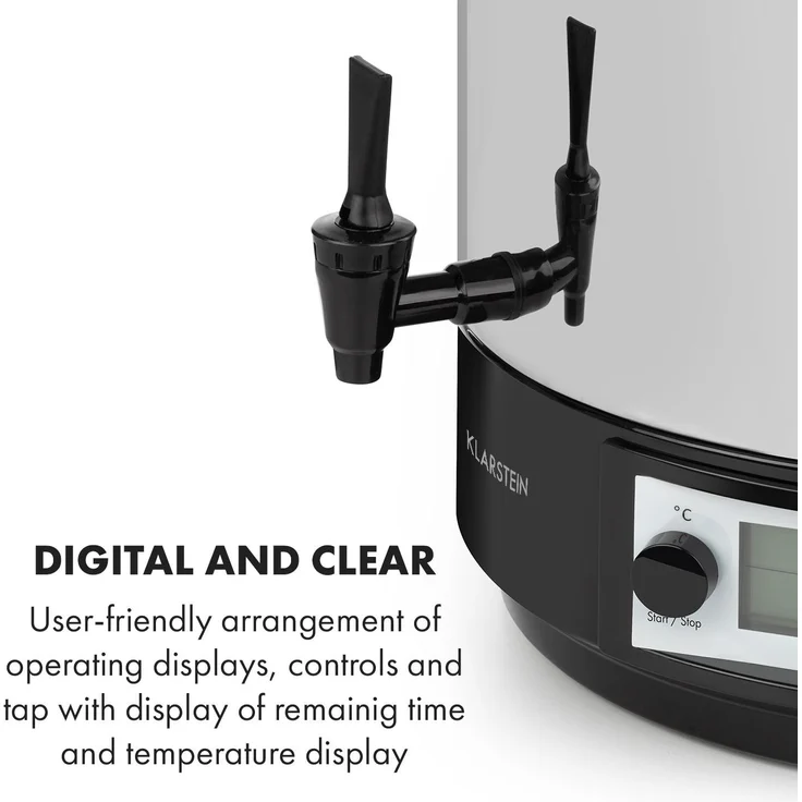 KonfiStar Digital Einkochautomat Getränkespender 2500W 100°C 180min Edelstahl 40 Ltr – Bild 6