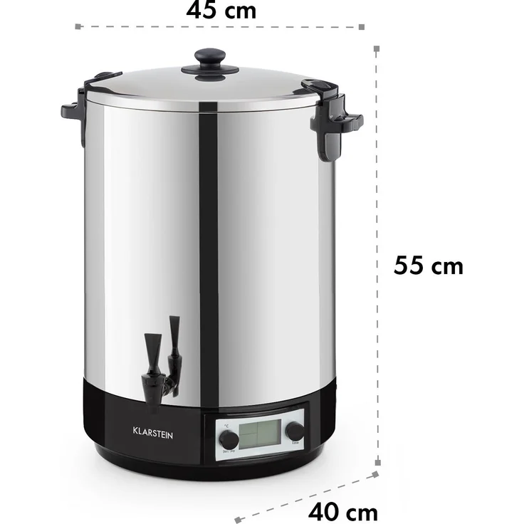 KonfiStar Digital Einkochautomat Getränkespender 2500W 100°C 180min Edelstahl 40 Ltr – Bild 10