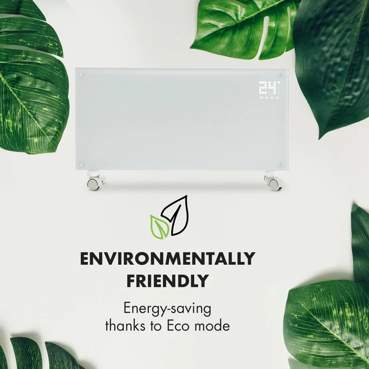 Klarstein Bornholm Konvektions-Heizgerät | 2 Heizstufen: 1000 - 2000 W | LED-Display | Timer | bis 40 m² | Standgerät | Wandgerät Weiß, Konvektor – Bild 7