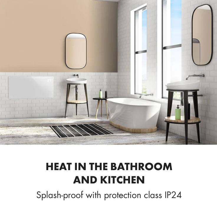 Klarstein Bornholm Konvektions-Heizgerät | 2 Heizstufen: 1000 - 2000 W | LED-Display | Timer | bis 40 m² | Standgerät | Wandgerät Weiß, Konvektor – Bild 5