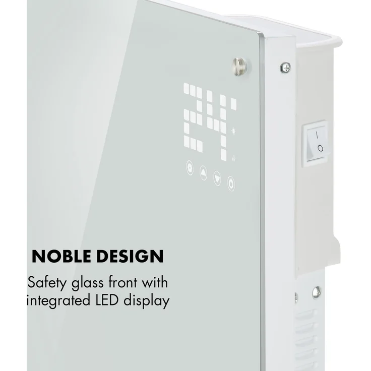 Klarstein Bornholm Konvektions-Heizgerät | 2 Heizstufen: 1000 - 2000 W | LED-Display | Timer | bis 40 m² | Standgerät | Wandgerät Weiß, Konvektor – Bild 6