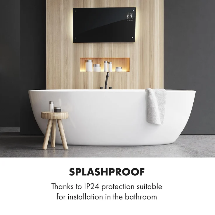 Klarstein Bornholm Curved Ambient Konvektionsheizgerät 1000|2000W weiß Schwarz, Konvektor – Bild 7