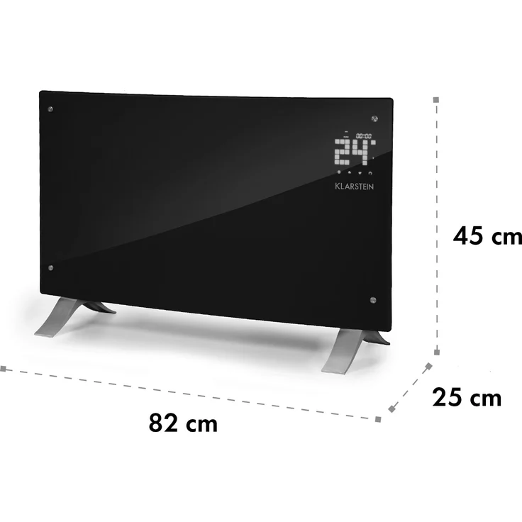 Klarstein Bornholm Curved Ambient Konvektionsheizgerät 1000|2000W weiß Schwarz, Konvektor – Bild 10