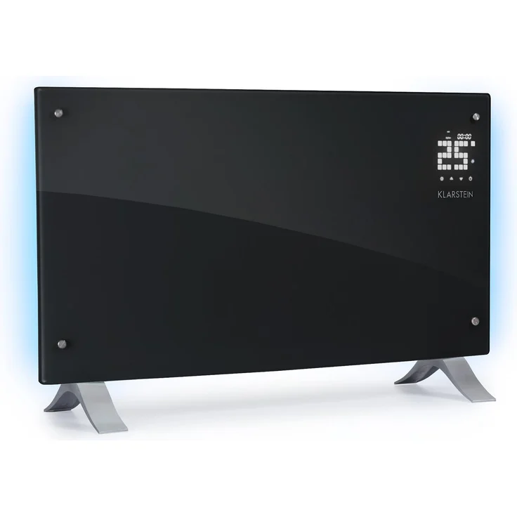 Klarstein Bornholm Curved Ambient Konvektionsheizgerät 1000|2000W weiß Schwarz, Konvektor – Bild 1