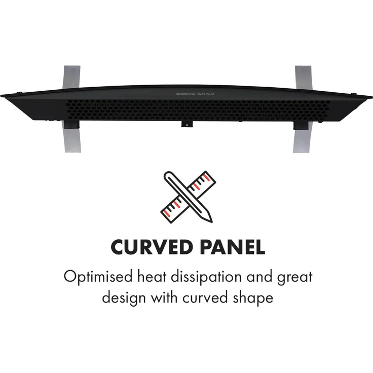 Klarstein Bornholm Curved Ambient Konvektionsheizgerät 1000|2000W weiß Schwarz, Konvektor – Bild 8